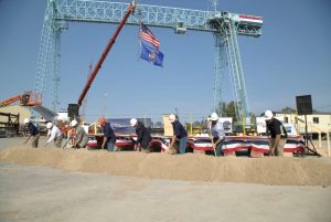 Groundbreaking ceremony of Fincantieri Bay Shipbuilding's new machine shop
