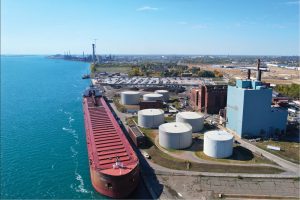 Supply barge pushed by Gaelic Tugboat Company